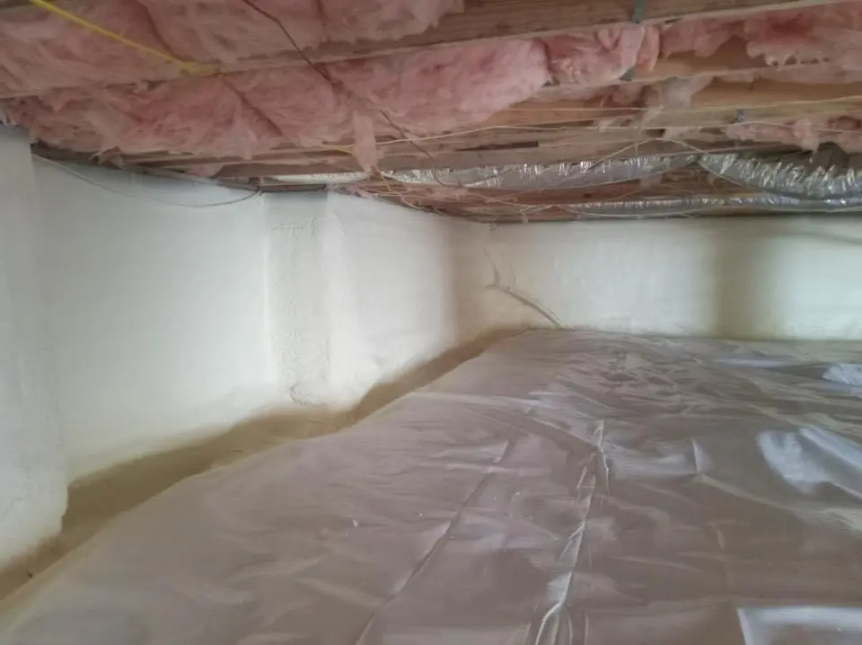 Crawl space encapsulation with closed-cell spray foam for Attic Insulation in Fort Rucker